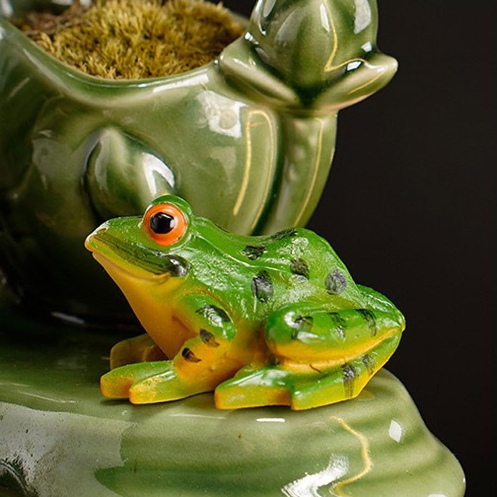 GUERNSEY Tabletop Fountain Tabletop Fountains Chinese-Style Ceramic Circulating Water Ornaments Home Study Desk Fountain Ornaments Tea Room Desk Decorations Indoor Fountain