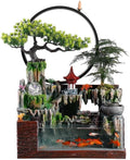 GUERNSEY Tabletop Fountain Tabletop Fountain Creative Living Room Water Fountain Humidifier Fish Tank Landscape Decoration Landscaping Office Desktop Decoration Indoor Fountain