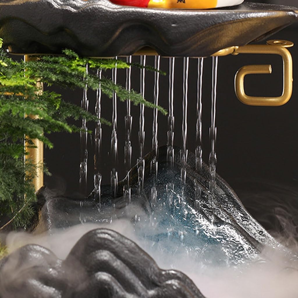 GUERNSEY Tabletop Fountain Company Front Desk Automatic Waving Water Ornaments Office Desktop Circulating Water Decorative Fountain Indoor Fountain