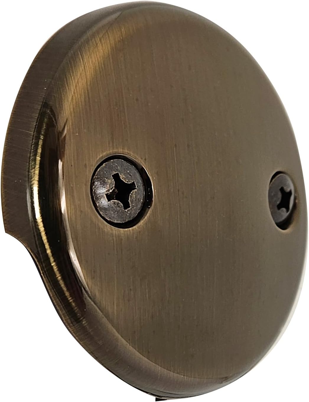 Westbrass D93K-50-06 Universal Fine or Coarse Thread Replacement Bathtub Tip-Toe Drain Plug with 2-Hole Faceplate, 50-Pack, Antique Brass, 50 Count