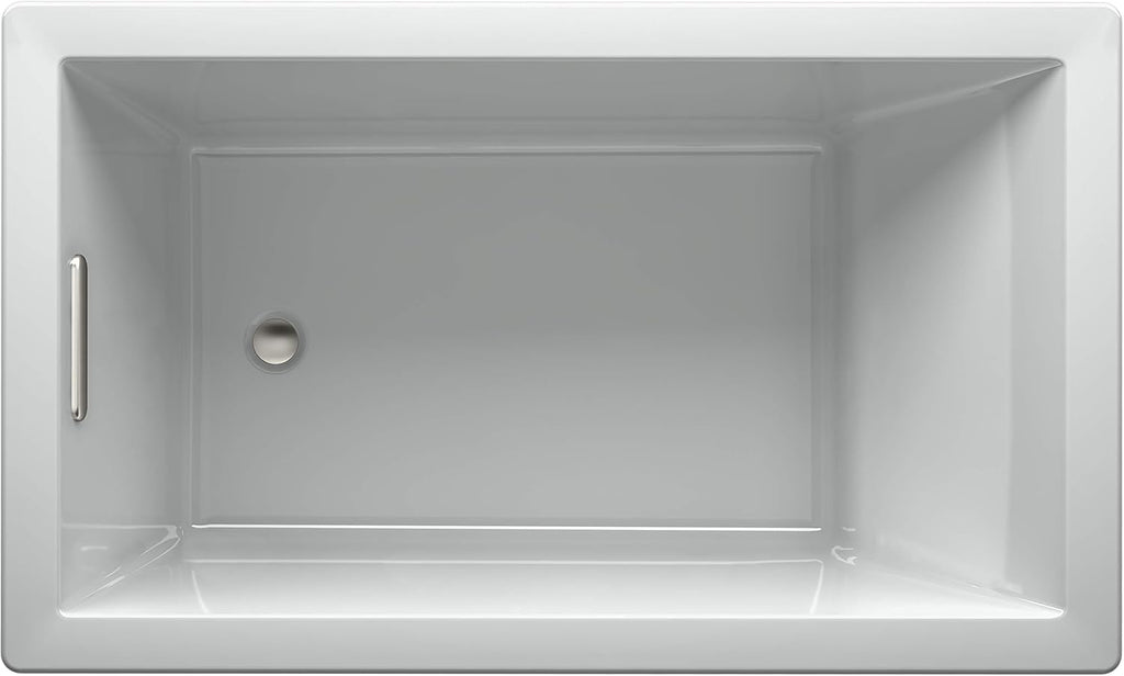 KOHLER K-7272-BN Clearflo Slotted Overflow Bath Drain, Toe-Tap Stopper, Above- or Through-the-Floor Placement, Ball-Joint for Easy Installation, Sleek Design, 4.5 pounds, Vibrant Brushed Nickel