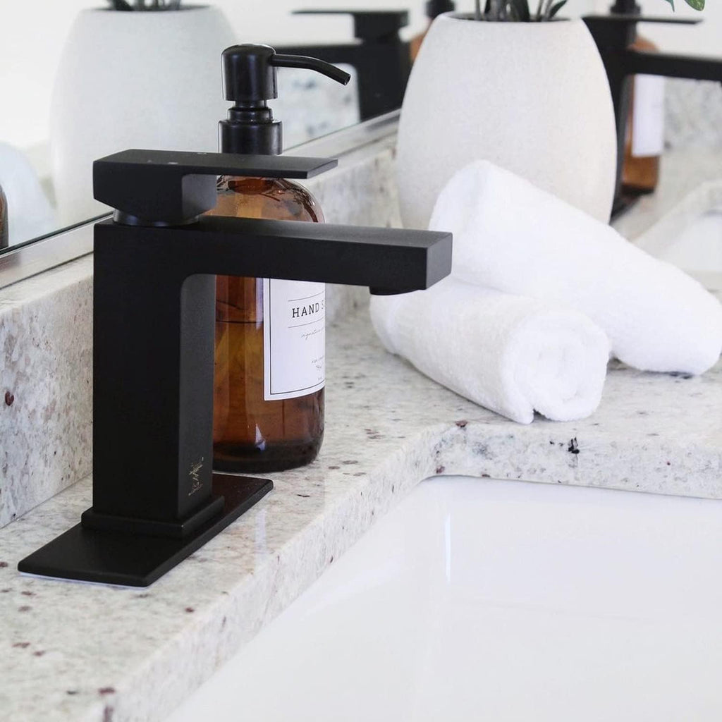 Lava Odoro 2-Setting Shower Faucet Set and Bathroom Faucet, Matte Black