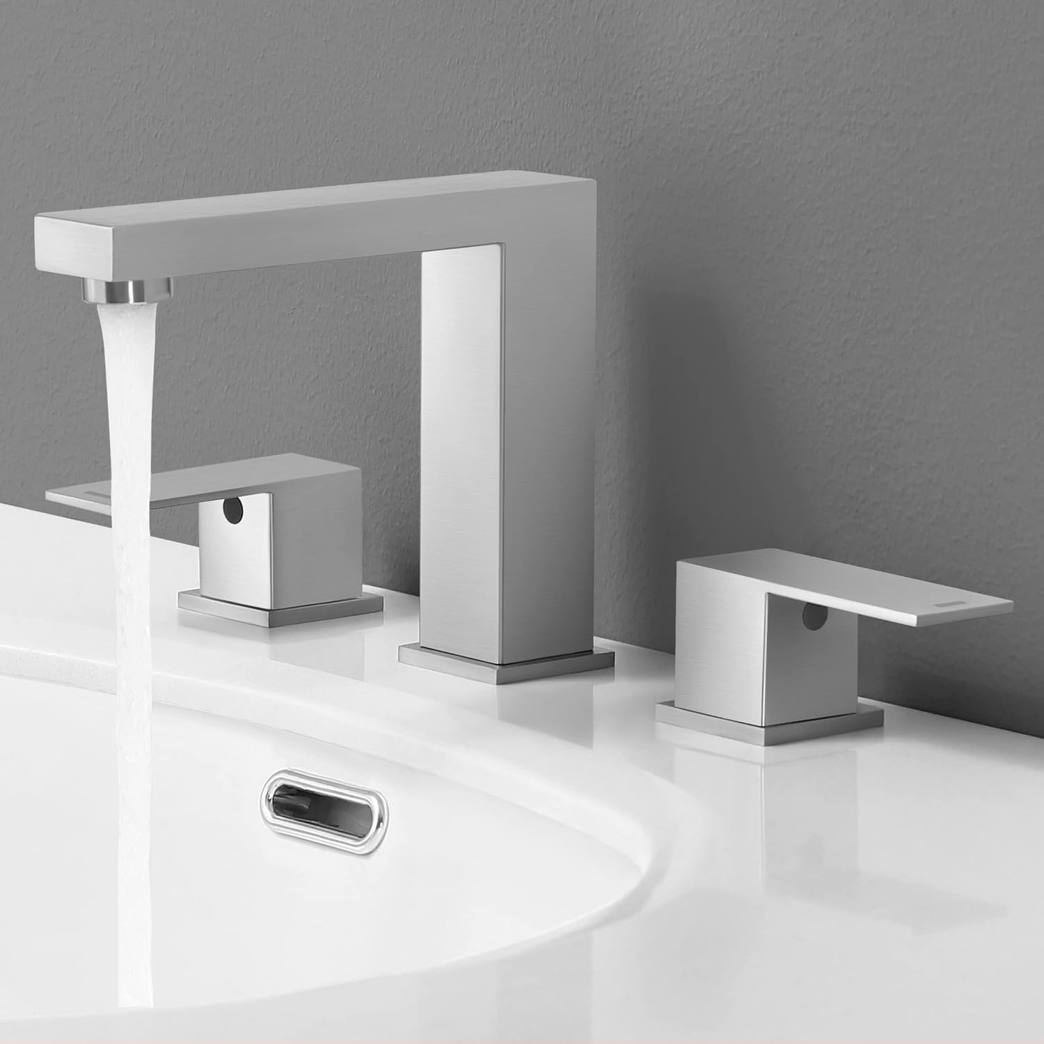 KES Shower Faucet Set & Bathroom Sink Faucet & Bathroom Sink Drain, XB6230S12-BN-UPC-NEW+L4350LF-BS-KES+S2008D-BN-TEM