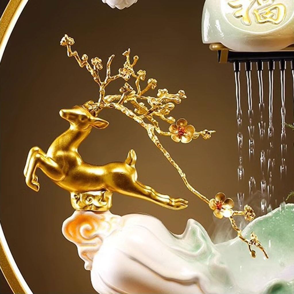 GUERNSEY Tabletop Fountain Chinese Water Ornaments Creative Living Room Circulating Water Desktop Fountain Ornaments Indoor Waterfall Feature Indoor Fountain