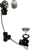 Westbrass Sch. 40 ABS 35 in. Cable Drive Bath Waste - Ball Joint Head, Stainless Steel, D50A35BJ-20
