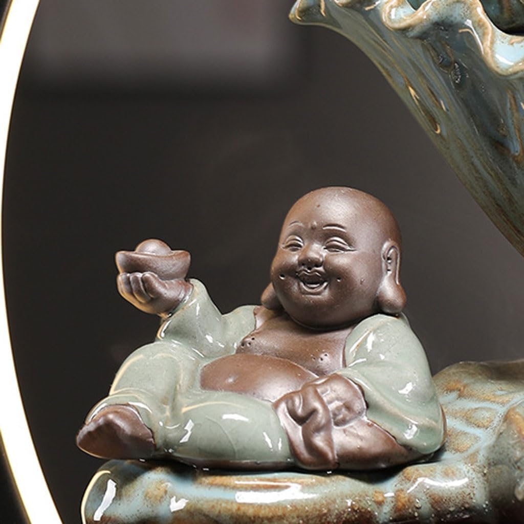 GUERNSEY Tabletop Fountain Tabletop Fountains Chinese Creative Water Ornaments Living Room Crystal Ball Circulating Water Desktop Fountain Office Desktop Decorations Indoor Fountain