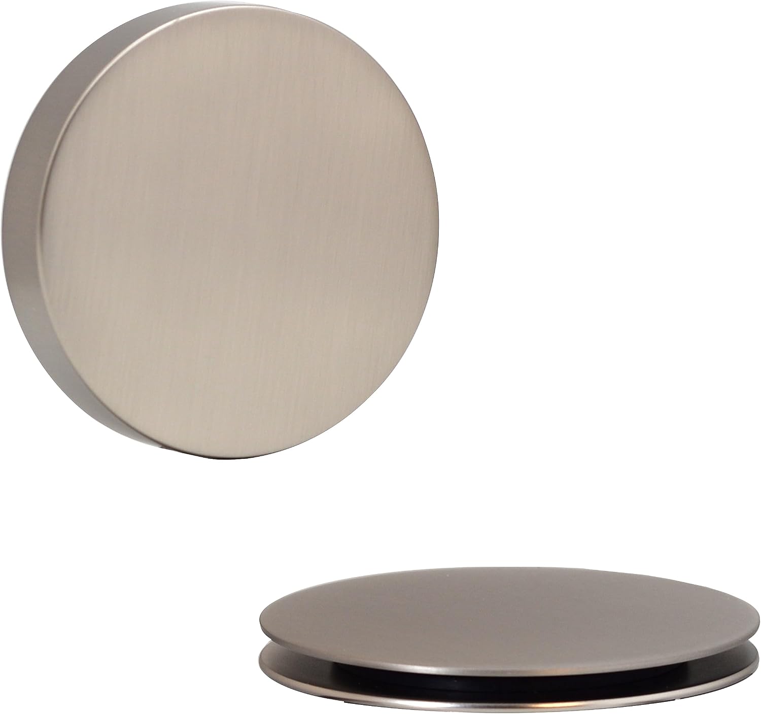 Westbrass D50P35SRE-07 35' Cable Drive Bathtub Drain Trim with Rotary Overflow Cover Knob, Pop-Up Stopper Sch. 40 PVC Fittings, Satin Nickel