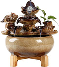 GUERNSEY Tabletop Fountain Tabletop Fountain Ceramic Flowing Water Ornaments Living Room Office Hall Desktop Home Decorations Indoor Fountain