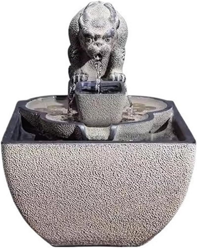 GLigeT Tabletop Fountain Fortune Ornaments Office Reception Opening Gift Upscale Water Features Living Room Desktop Fountains Water Fountain Decor