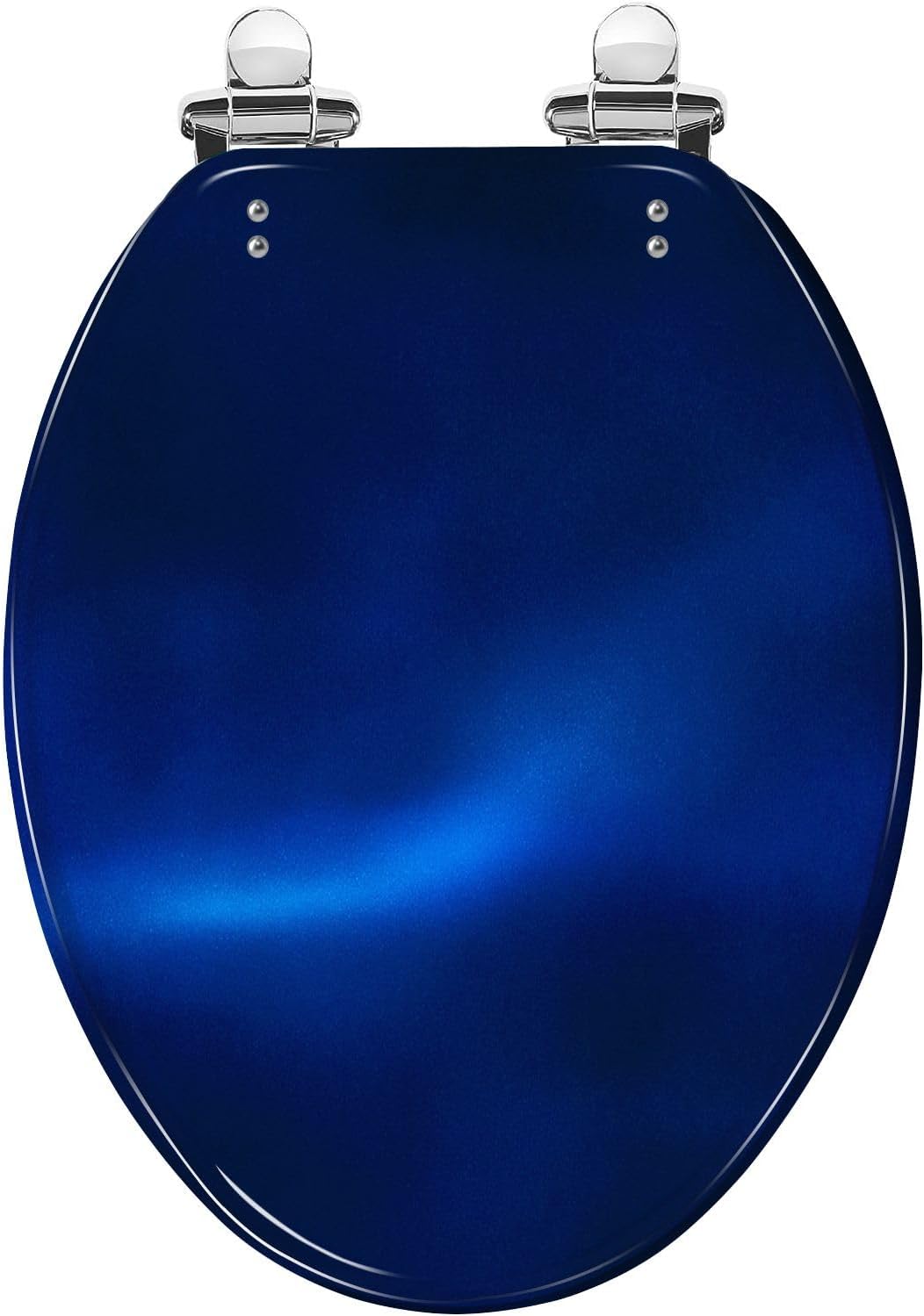 Elongated Toilet Seat Dark royal blue gradient mesh seamless bg overlay noisy texture Silk Resin Toilet Seat Slow Quiet Close Lid with Quick-Release Hinges Cover Bumpers Easy to Clean Install