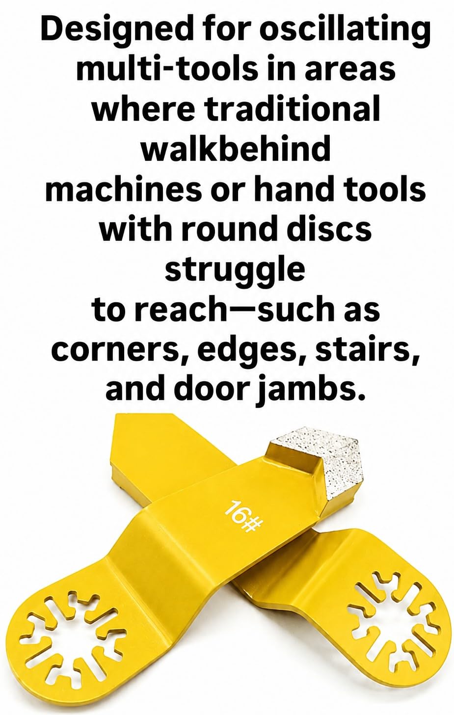 5 Pack Diamond Corner Grinding Segment for Concrete Floor grit 16/20 Soft Bond