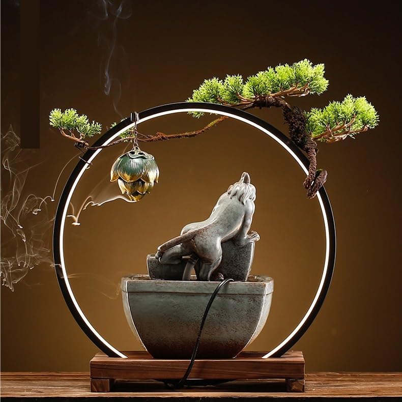 GUERNSEY Tabletop Fountain Tabletop Fountain Flowing Water Makes Money Circulating Water Ornaments Tea Room Company Office Front Desk Table Fountain Indoor Fountain
