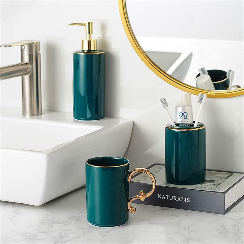 Ceramic Bathroom Five-piece Toiletry Set Supplies Creative Kit