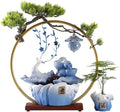 GUERNSEY Tabletop Fountain Chinese Creative Office Desktop Fountain Ornaments Living Room Decoration Desktop Fountain Water Circulation Fountain Indoor Waterfall Feature Indoor Fountain