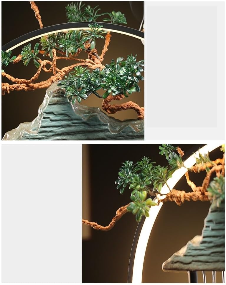 GUERNSEY Tabletop Fountain Tabletop Fountain Rockery Water Fountain Feng Shui Wheel Fortune Small Ornaments Circulating Water Desktop Fountain Indoor Fountain