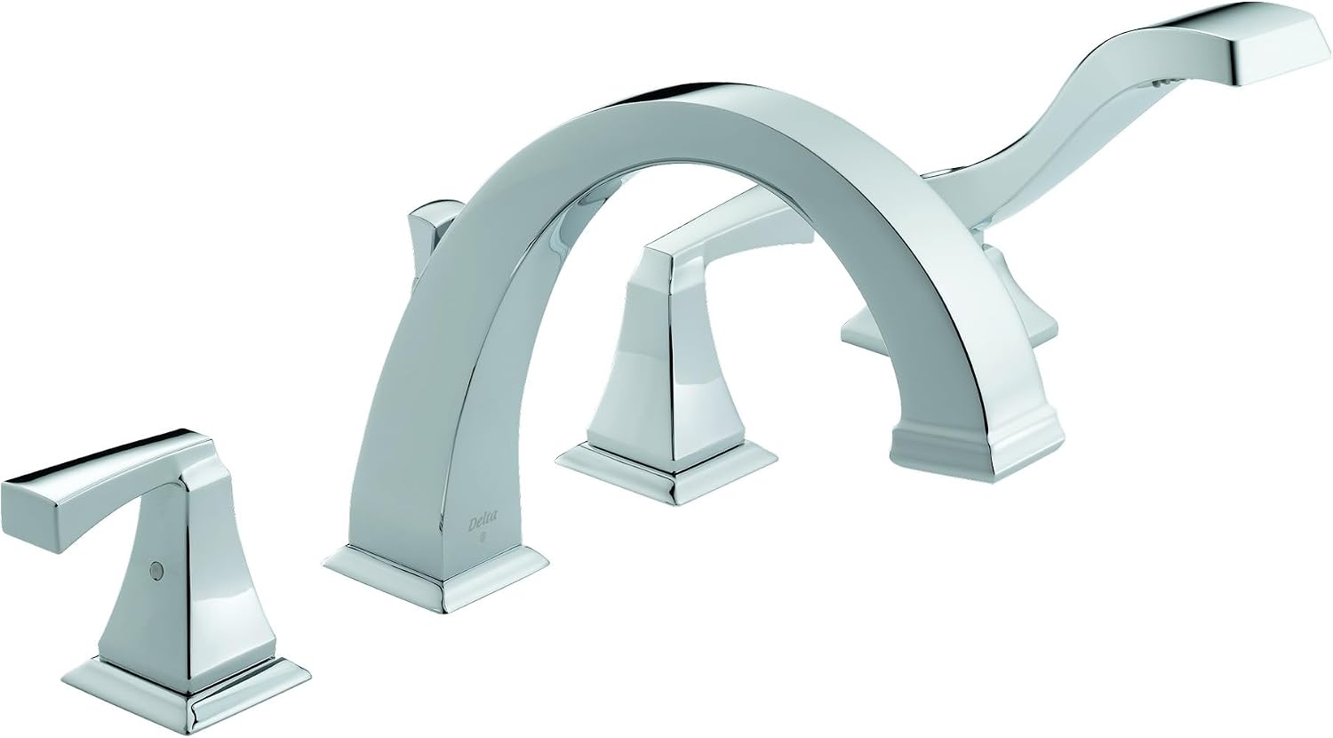Delta Faucet Dryden Roman Tub Faucet with Hand Shower - T4751 - Bath Faucet, Handles & Hand Shower Set - Chrome (Valve Sold Separately)
