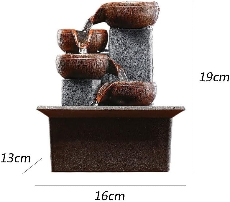 GLigeT Tabletop Fountain Feng Shui Wealth Fountain Desktop Creative Gifts Home Small Living Room Water Fountain Ornaments Decorative Water Fountain Decor