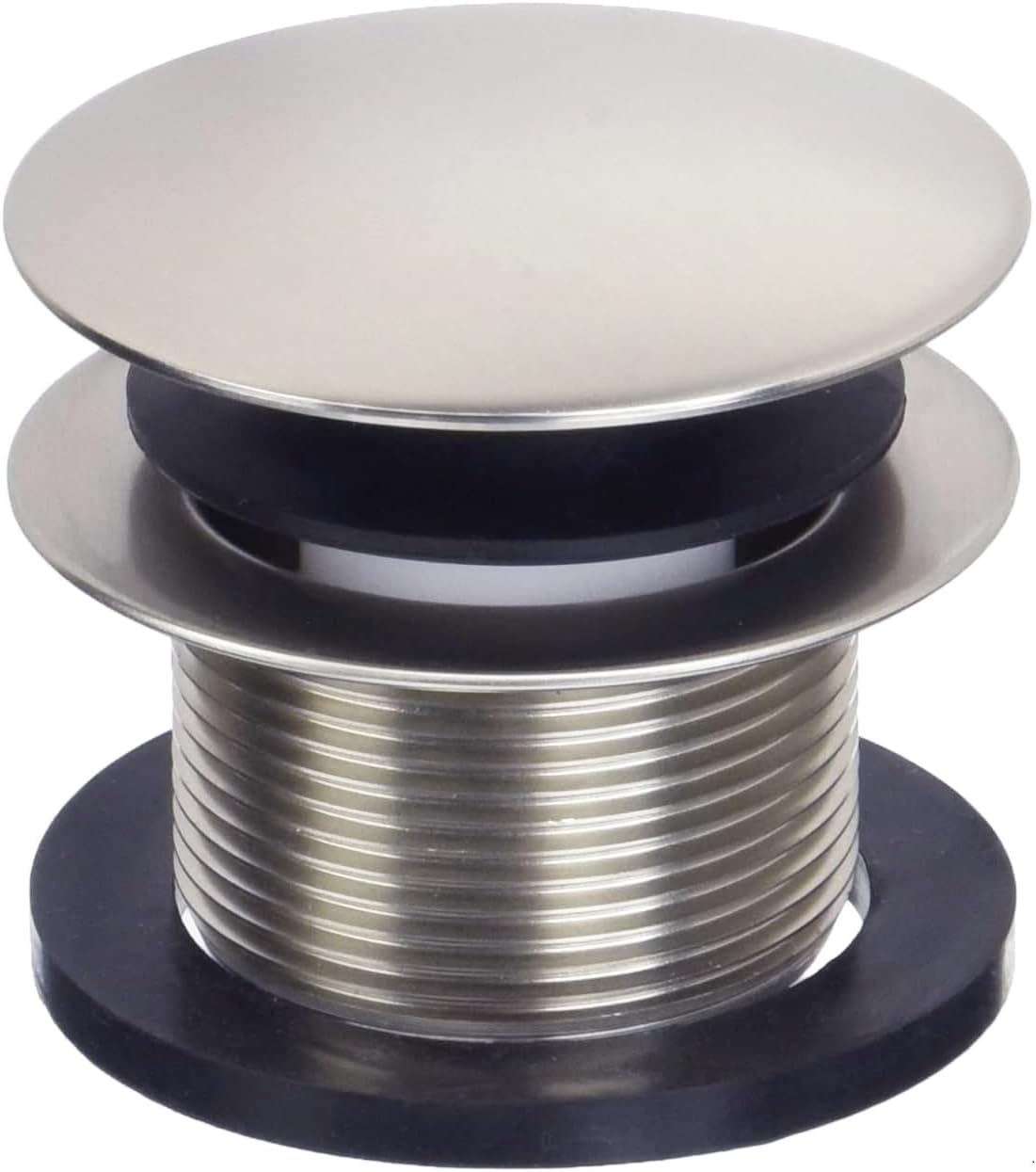 Westbrass D398R-50-07 1-1/2' NPSM Coarse Thread Mushroom Tip-Toe Bathtub Drain Stopper, Satin Nickel (50-Pack)
