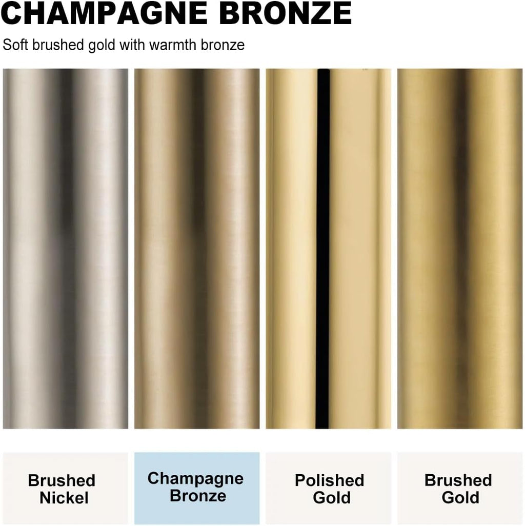 Replacement for Delta 13/14 Series Shower Trim Kit, Compatible with Delta R10000 Tub Shower Faucet Set, Brushed Gold Shower Head and Handle Set,Champagne Bronze (Cartridge and Valve Not Included)