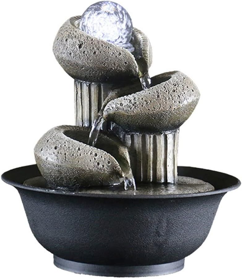 Tabletop Fountain Simple Indoor Water Fountain Living Room Study Creative Desktop Decoration Feng Shui Ball Office Feng Shui Wheel Decorations Water Fountain Decor
