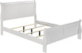 Coaster Home Furnishings Louis Philippe Traditional 4-Piece Bedroom Set Queen Size Sleigh Bed Frame 47-inch Headboard White 202441Q-S4