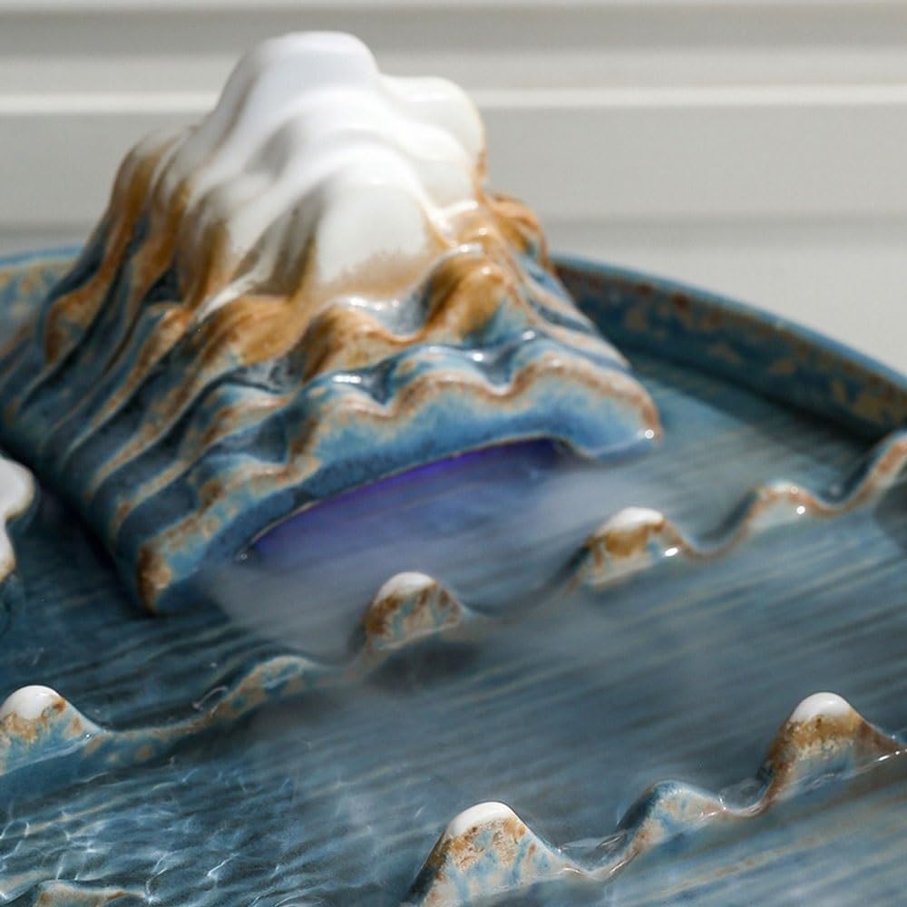 GLigeT Tabletop Fountain Polybasin Circulating Water Feature Desktop Small Humidifier Company Living Room Fountain Decoration Housewarming Gift Water Fountain Decor