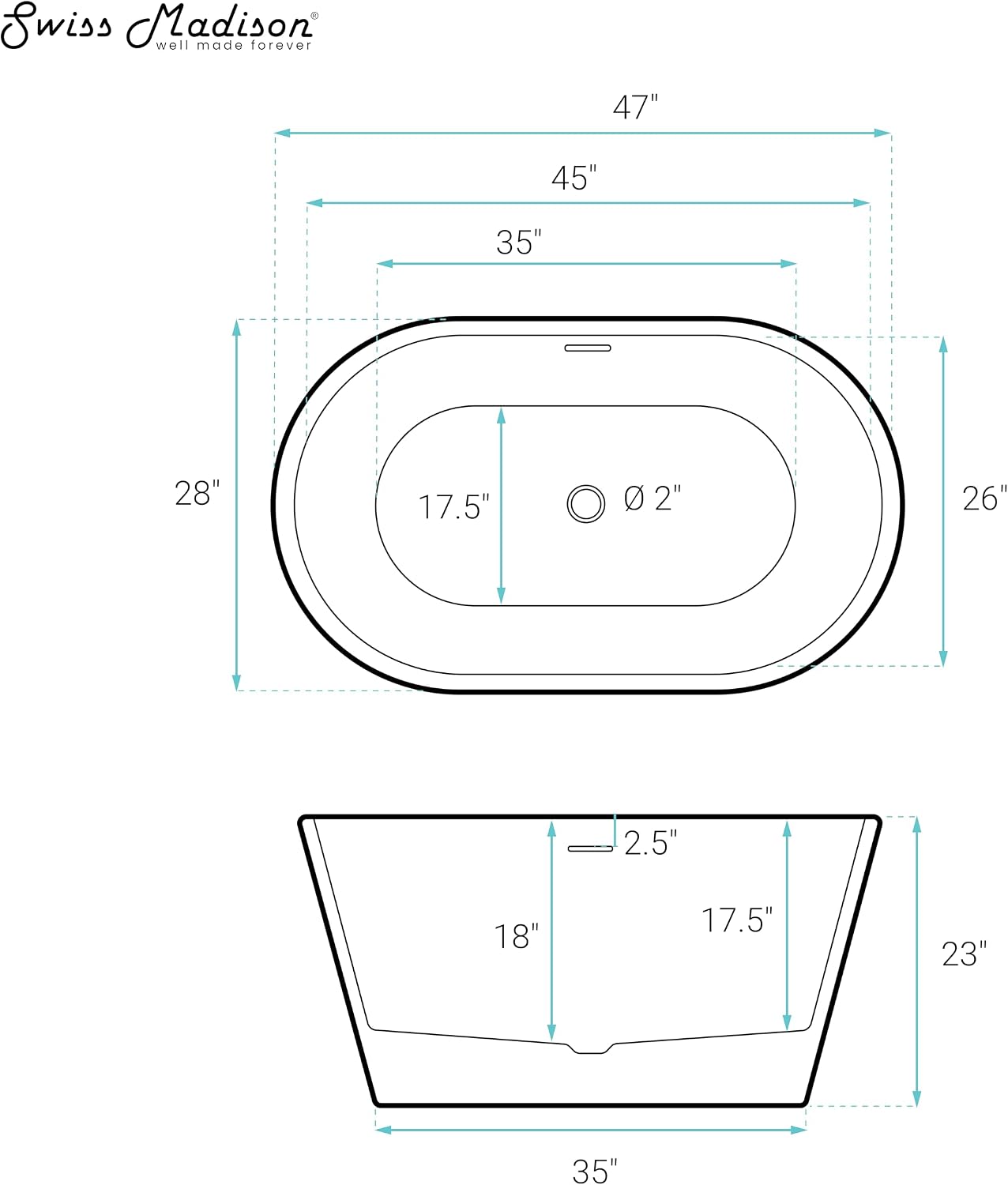 Claire 48' Freestanding Bathtub