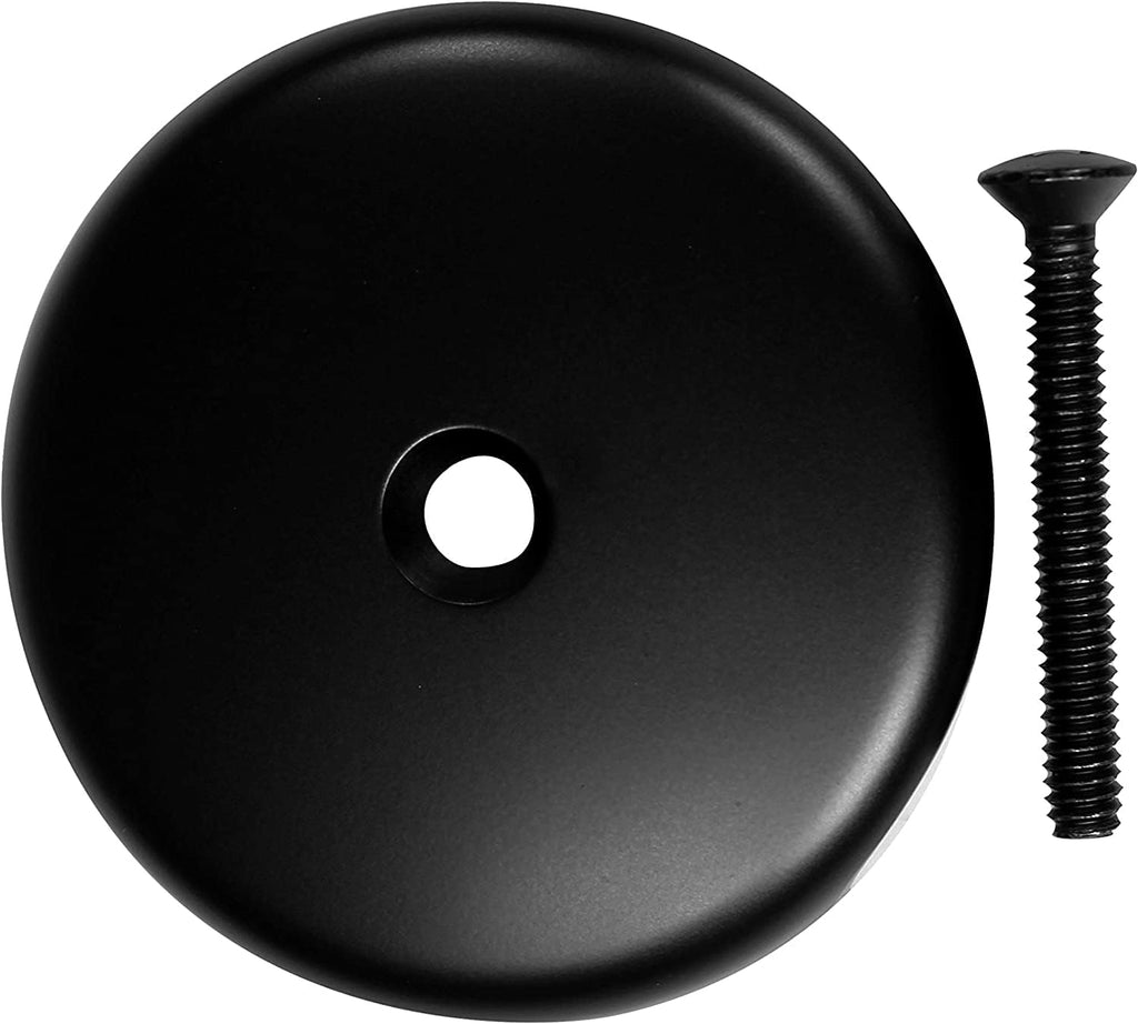 Westbrass D941K-50-62 1-3/8' Fine Thread Twist & Close Bathtub Drain Trim with One-Hole Overlfow Faceplate and Universal Adaptor, Matte Black (50-Pack)