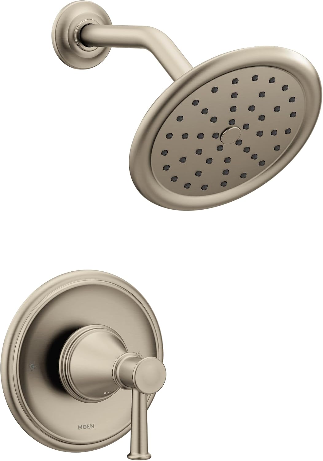 Moen Belfield Posi-Temp Shower Trim Kit with Eco-Performance Showerhead, Valve Required, Brushed Nickel, T2312EPBN