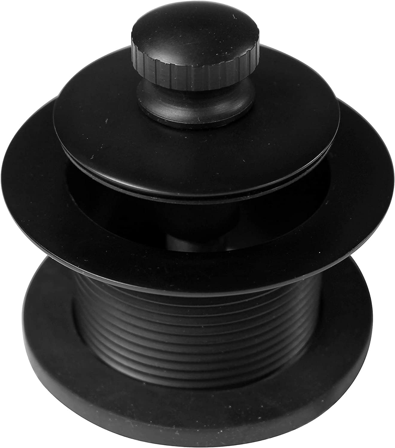 Westbrass 597244-12-62 14' White Poly Tubular Bath Waste & Overflow Assembly with 2-Hole Faceplate and Pull To Close Drain Plug, Matte Black (12-Pack)