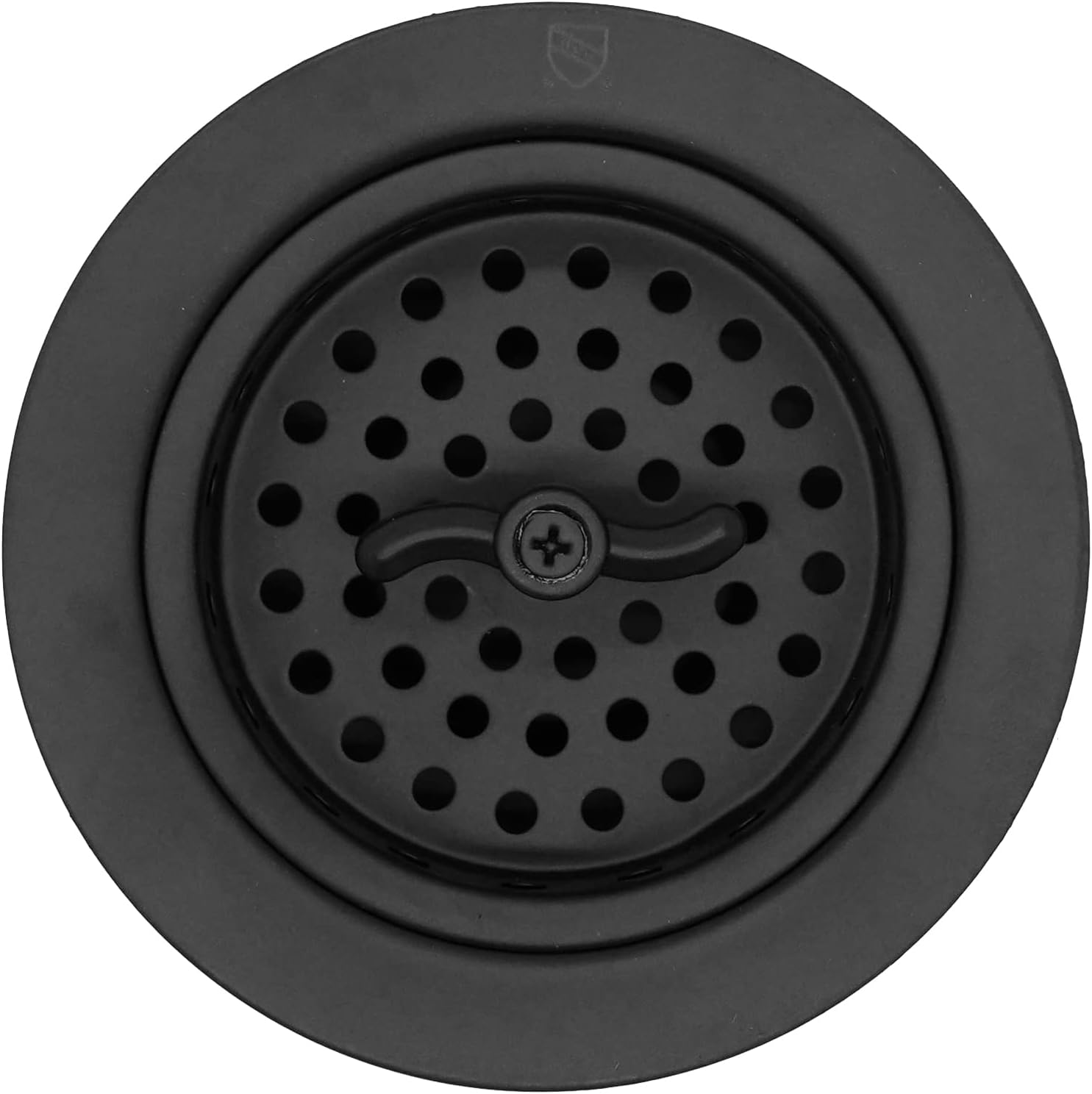 Westbrass CO2175-62 Combo Pack 3-1/2' Wing Nut Twist Style Large Kitchen Sink Basket Strainer and Waste Disposal Drain Flange with Stopper, Matte Black