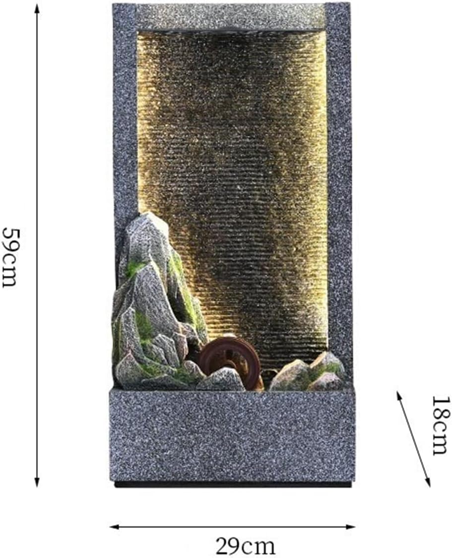 Tabletop Tabletop Fountain Minimalist Rockery Curtain Wall Water Ornaments for Office Indoor Decoration Decor