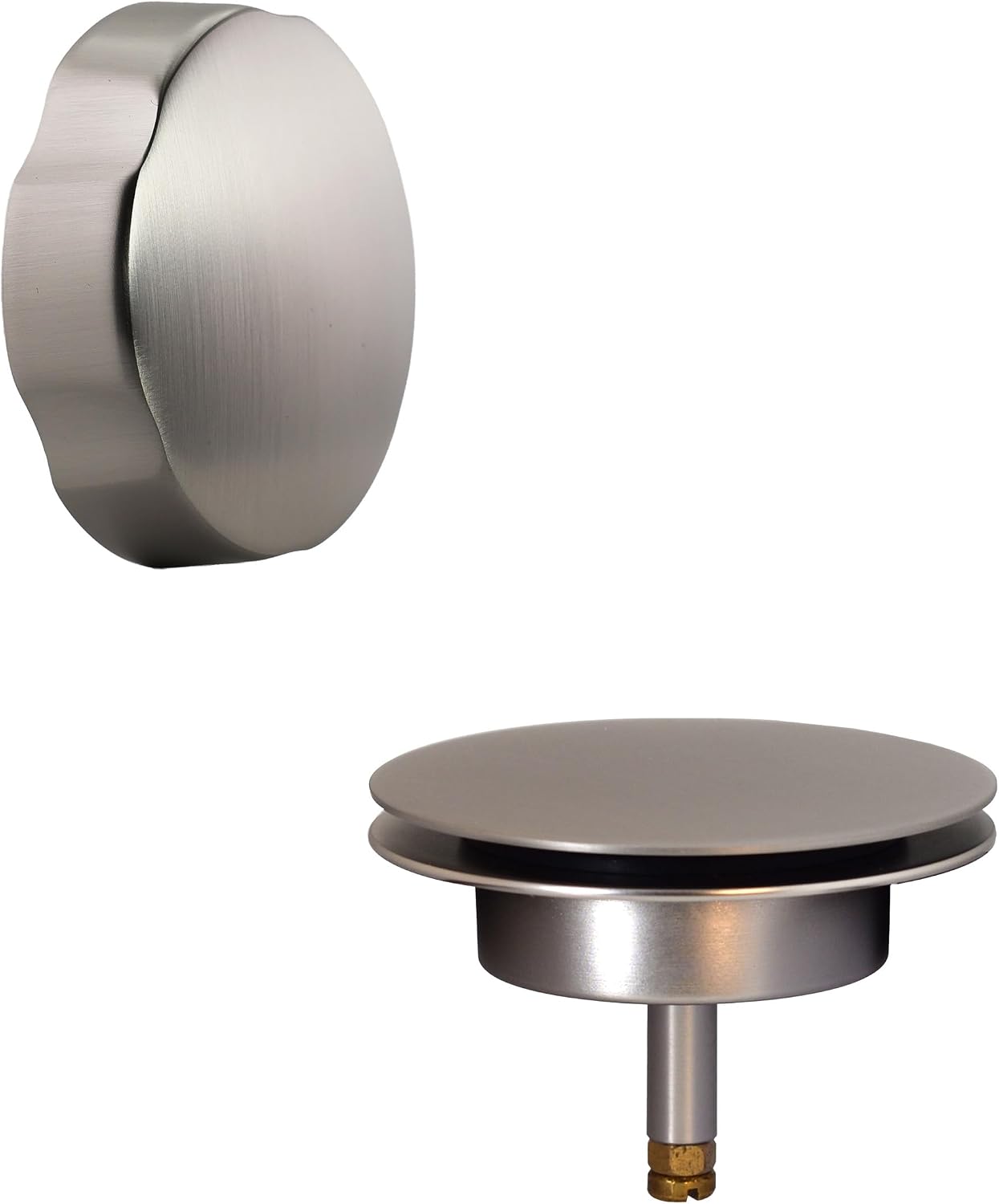Westbrass A50P35BJ-07 1-1/2' Sch. 40 PVC 35' Cable Driven Bath Waste Kit with Ball Joint Head and Brass Trim Drain Kit, Satin Nickel