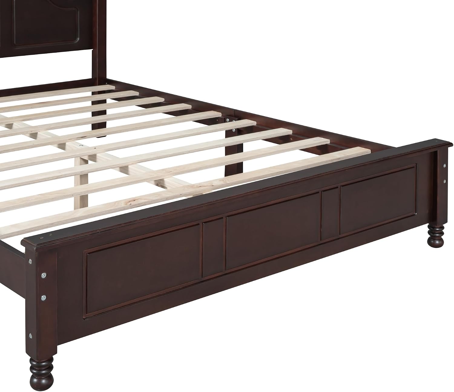 Harper & Bright Designs Bedroom Set Furniture, 3-Pieces Bedroom Sets, Queen Size Wood Platform Bed and 2 Nightstands, Dark Walnut