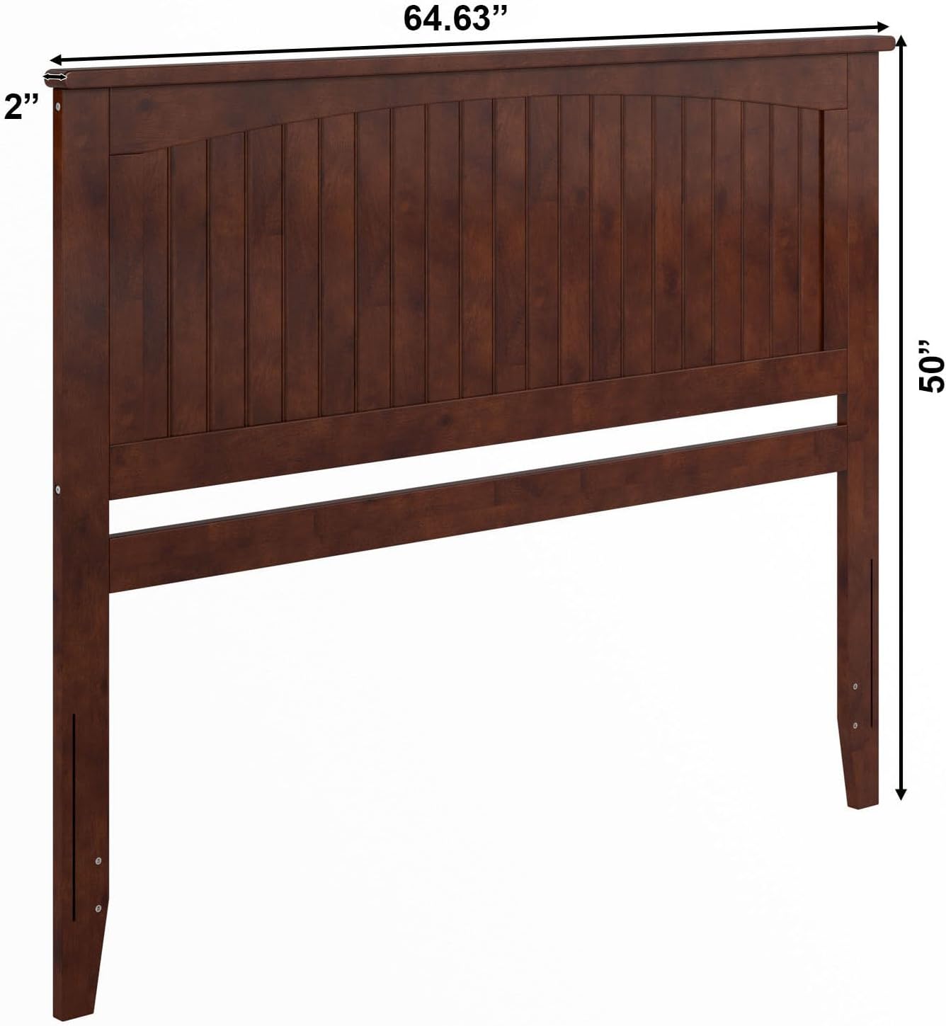 AFI, Nantucket Queen Solid Wood Panel Headboard, Walnut