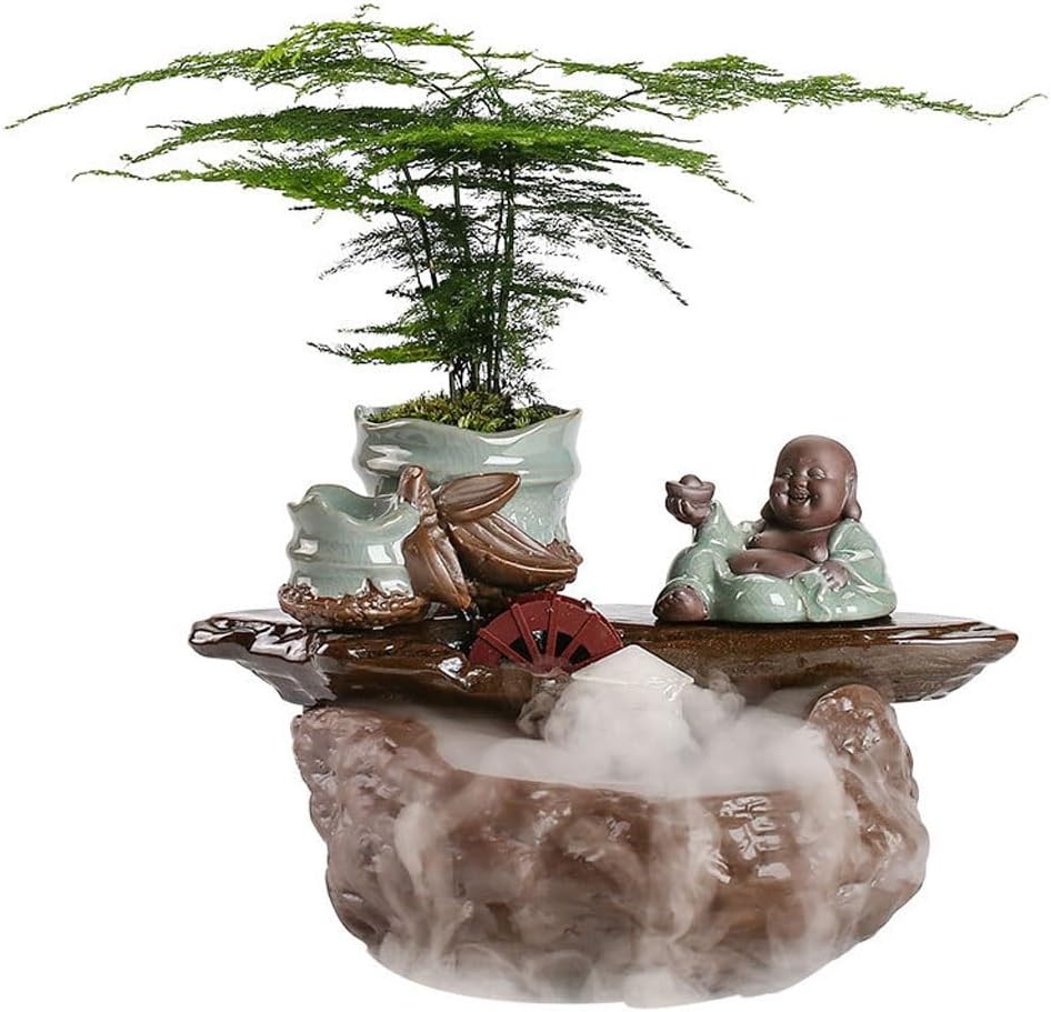 GUERNSEY Tabletop Fountain Tabletop Fountains Chinese Creative Water Fountain Ornaments Study Desk Fountain Ornaments Living Room Circulating Water Desktop Fountain Indoor Fountain
