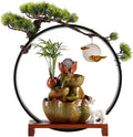 GUERNSEY Tabletop Fountain Chinese Style Water Circulation Water Ornaments Home Fountain Living Room Office Desktop Fountain Decorations Indoor Fountain