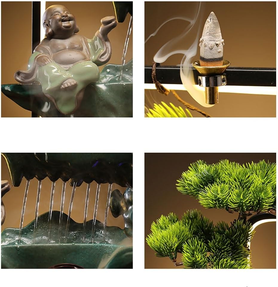 GUERNSEY Tabletop Fountain Indoor Rockery Fountain Decoration Home Living Room Fountain Decoration Office Circulating Water Fountain Decoration Indoor Waterfall Feature Indoor Fountain