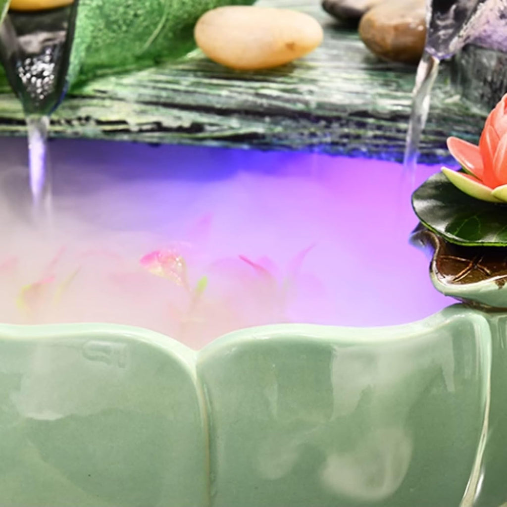GLigeT Tabletop Fountain Home Decoration Decorations Office Desktop Living Room Wealth Generating Water Dispenser Interior Circulation Rockery Fountain Decorations Water Fountain Decor(Large)