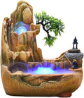 GUERNSEY Tabletop Fountain Mountain Water Fountain Ornaments Water Wheel Indoor Living Room Desktop Office Landscape Decorations Indoor Fountain
