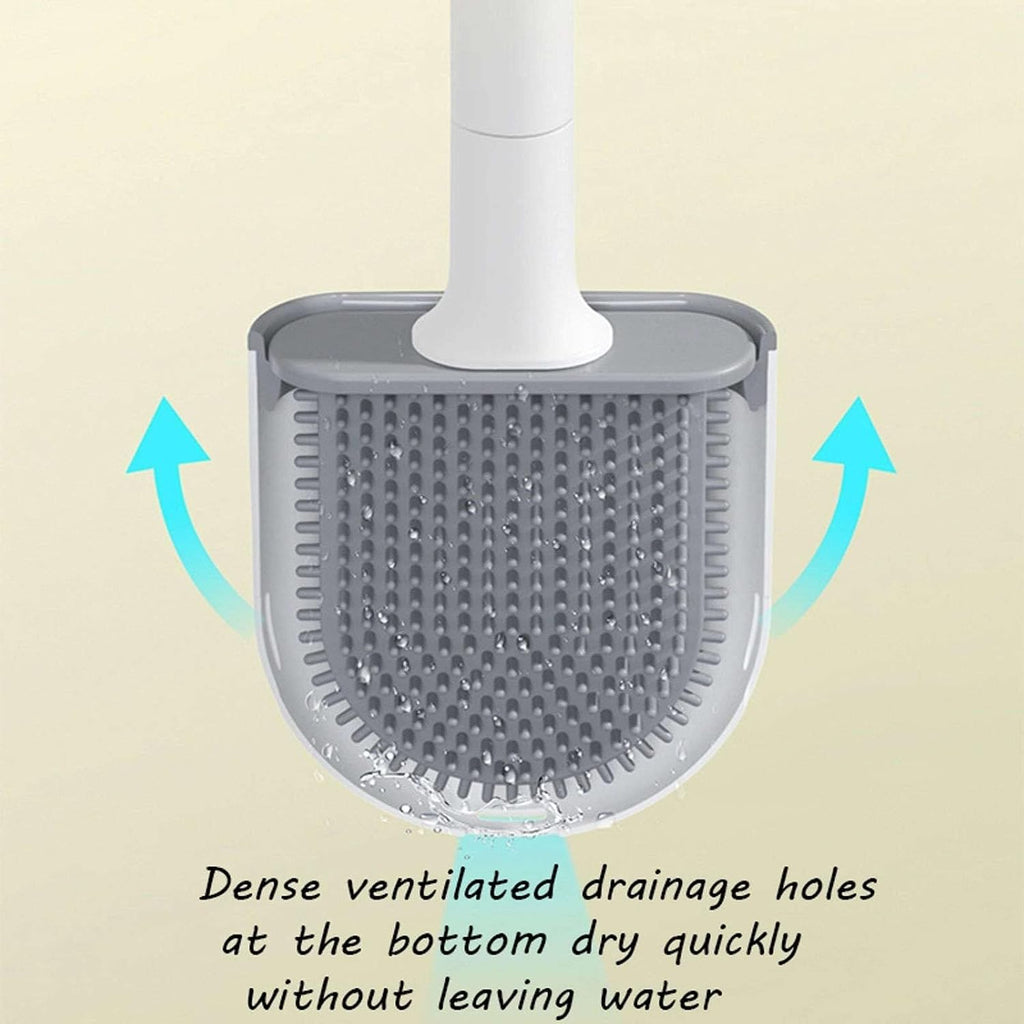 ESHINEDE Brush Toilet Brush Toilet Brush and Holder Set, Bathroom Toilet Brush and Holder,Wall Mounted,Toilet Bowl Cleaner Brush,Quick-Drying,Toilet Brush Set,for Bathroom Cleaning(Beige)