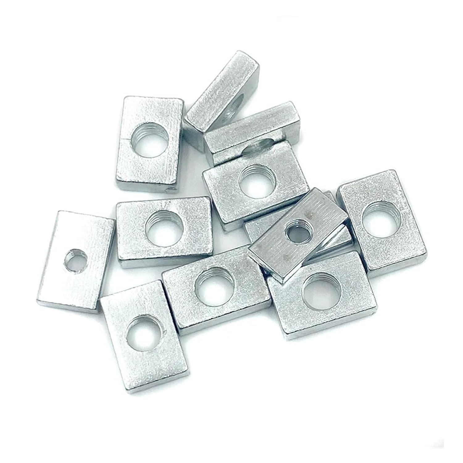 10/50pcs Square Nuts for Aluminum Profiles - Zinc-Plated Carbon Steel, M3-M8(M8x25x15x5 50pcs)