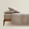 S VICTORY SYMBOL 100% Organic Linen Sheets Set Twin XL Size,Stone Washed French Natural Flax Bed Sheets 3Pcs(1 Pillowcase,1 Fitted Sheet,1 Flat Sheet) Ultra Soft Breathable Bedding Set,Khaki Linen