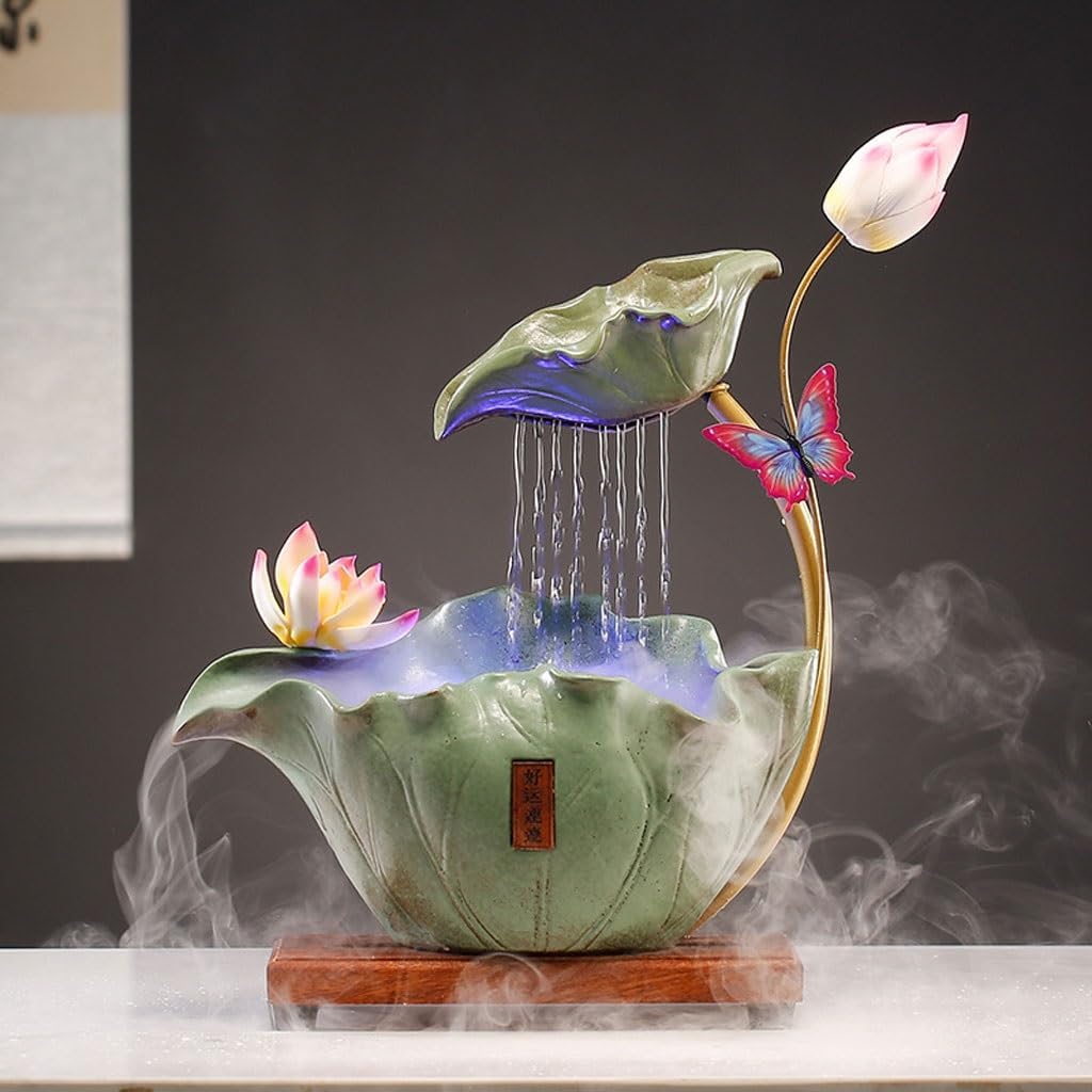GUERNSEY Tabletop Fountain Tabletop Fountains Ceramic Circulating Water Ornaments Home Living Room Desktop Fountain Ornaments Office Desktop Decorative Fountain Indoor Fountain