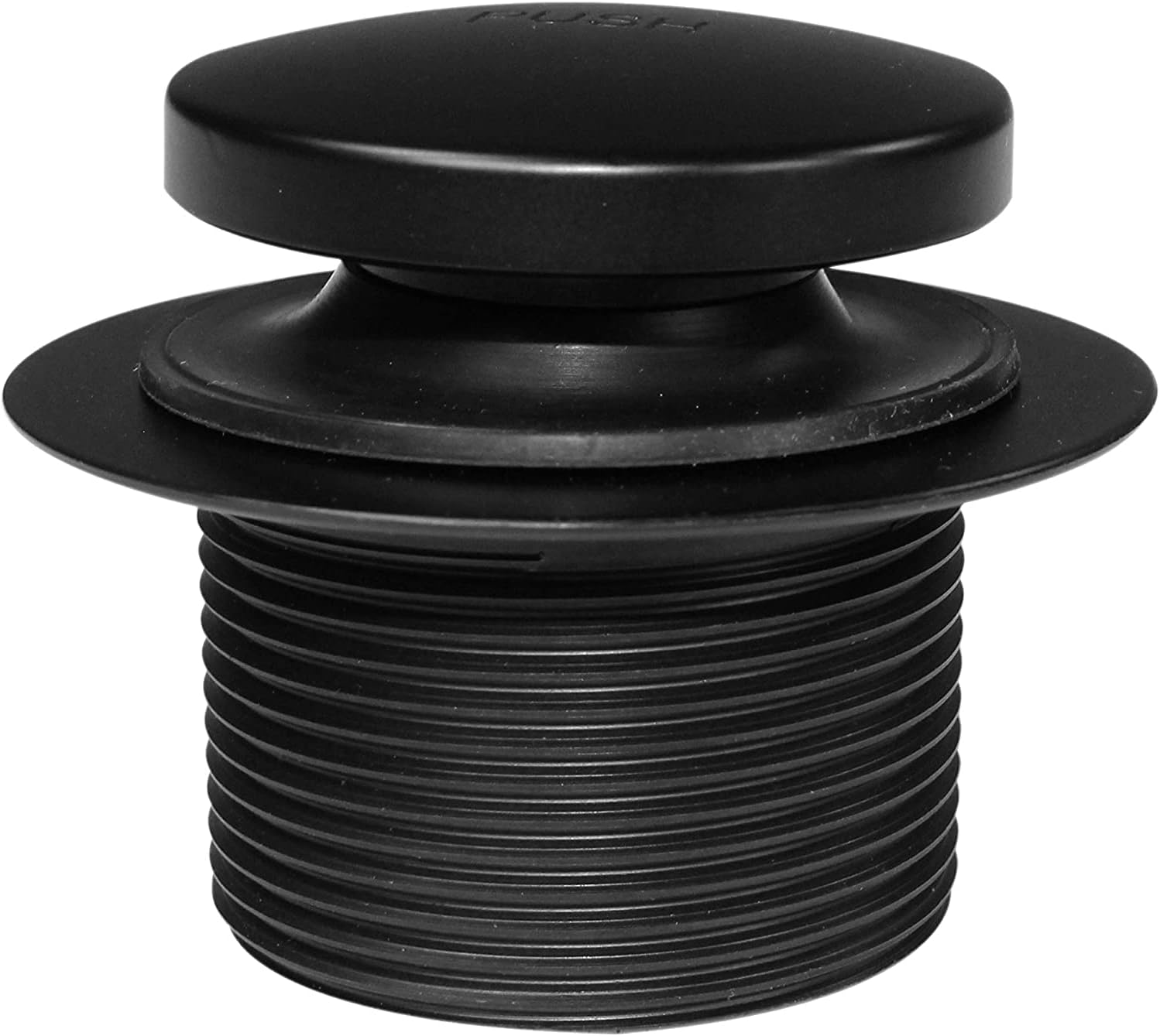Westbrass D49321-4-62 1-1/2' x 12' Bath Waste & Overflow Assembly with One-Hole Faceplate Cover and Tip-Toe Drain Plug - SCH. 40 PVC, Matte Black (4-Pack)