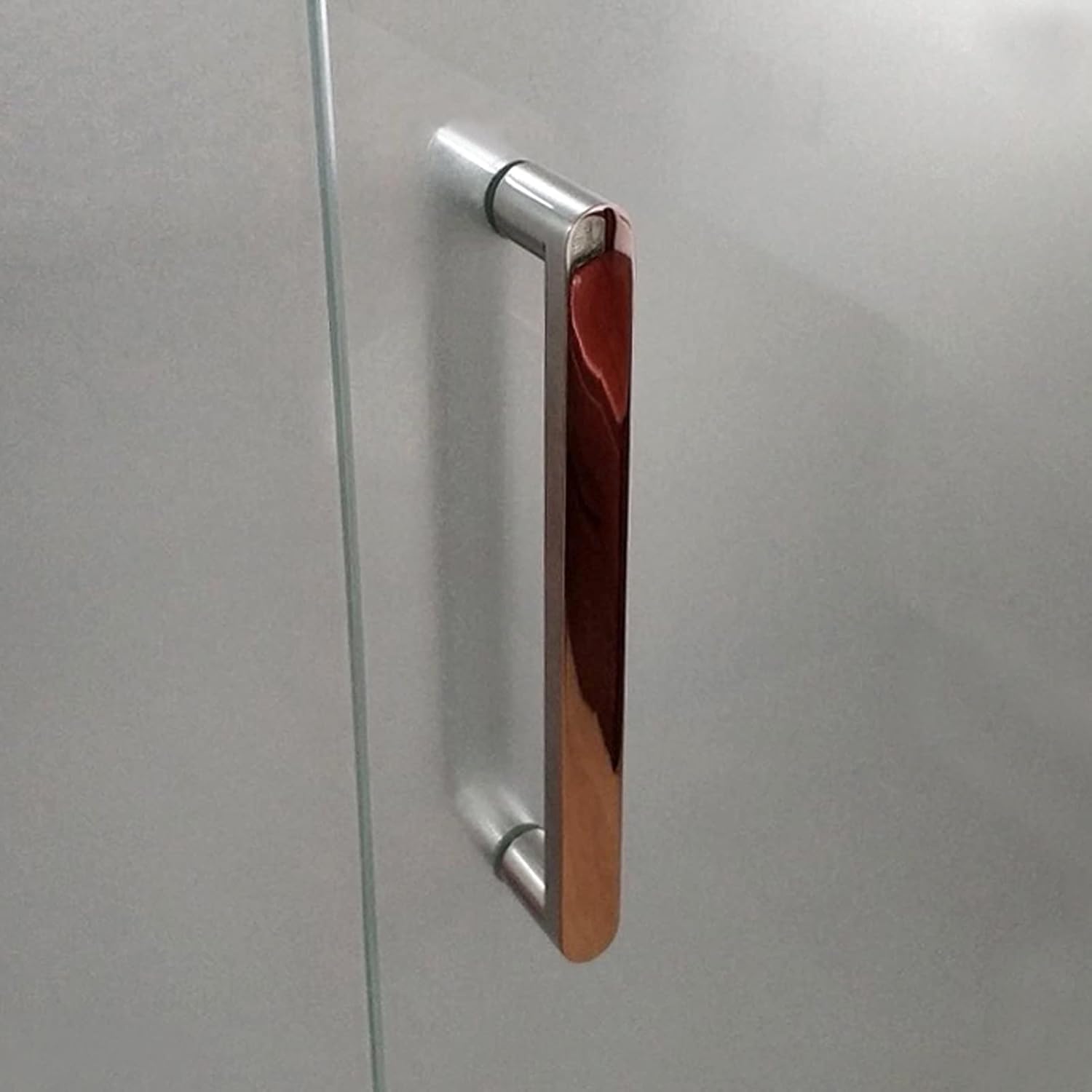 Shower Door Handle Glass Door Handle,Stainless Steel Polished Chrome Push and Pull Glass Door Handle Household Glass Door Hardware Accessories (Chrome 165mm)