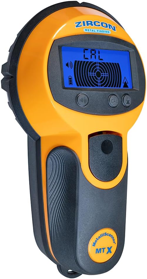 Zircon MetalliScanner MT X Electronic Metal Locator – Rebar & Metal Detector for Concrete – DeepScan up to 4 in – Industrial Grade LCD Metal Scanner for Drilling, Construction & Inspection