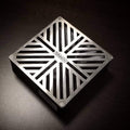 USA Made Professional 6x6 Stainless Steel Drain Grate - Premium Outdoor Paver Size - Compatible 3' 4' PVC Flexible Pipe - Modern Landscape Drainage