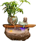 GLigeT Tabletop Fountain Water Ornaments Attract Wealth Home Office Desktop Fountain Small Fish Tank Decoration Business Housewarming Gift Water Fountain Decor