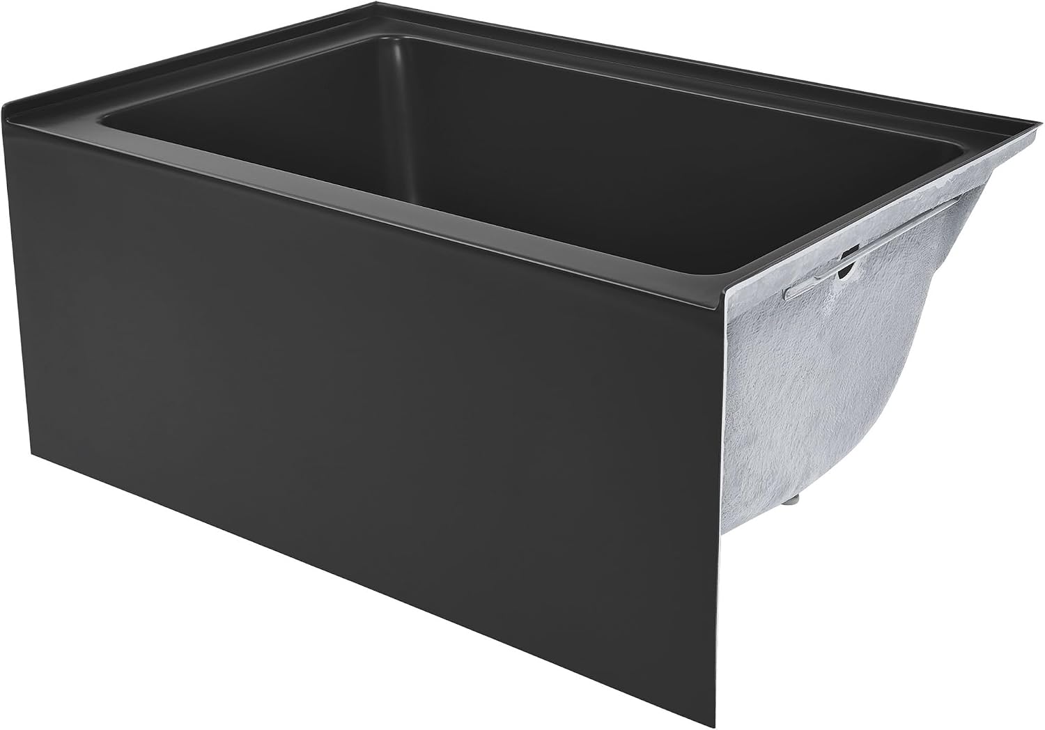Voltaire 48' x 32' Right-Hand Drain Alcove Bathtub with Apron in Matte Black